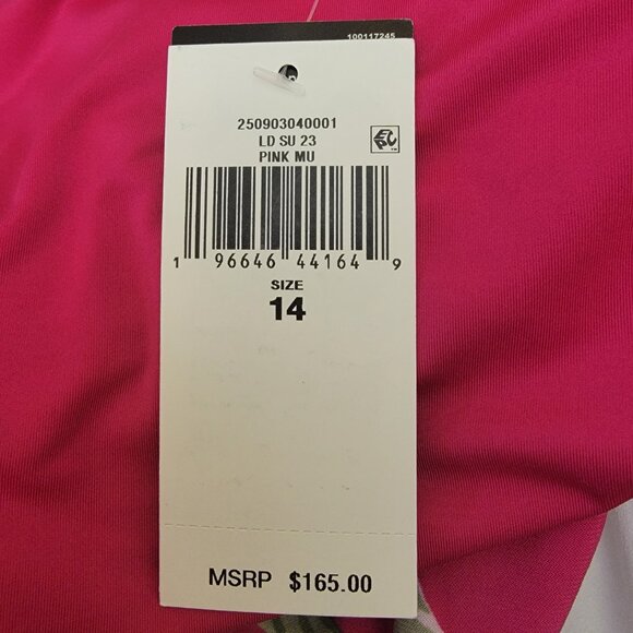 Ralph Lauren Pink Floral V-Neck Dress, Size 14, $90 NWT - Picture 4 of 8